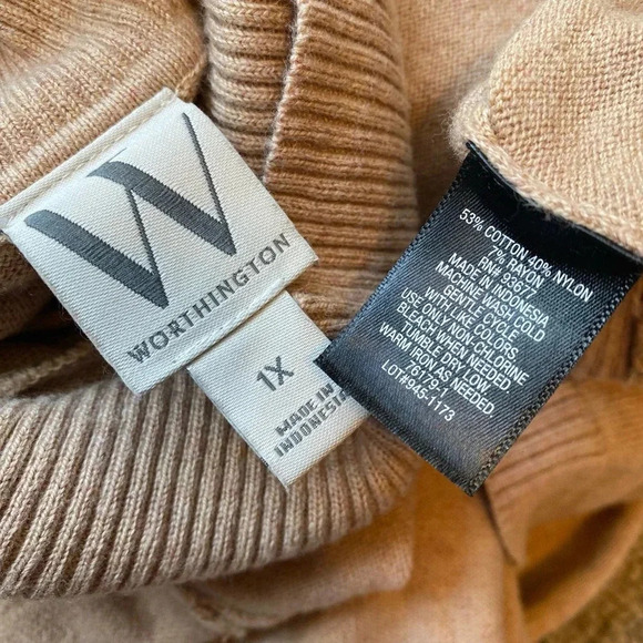 Worthington Turtleneck Soft Cozy Stretch Sweater Women Plus Size 1X - Picture 4 of 6